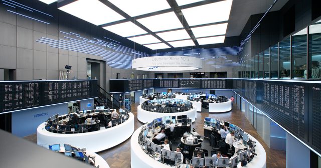 Der Frankfurter Handelssaal der Deutschen Börse
