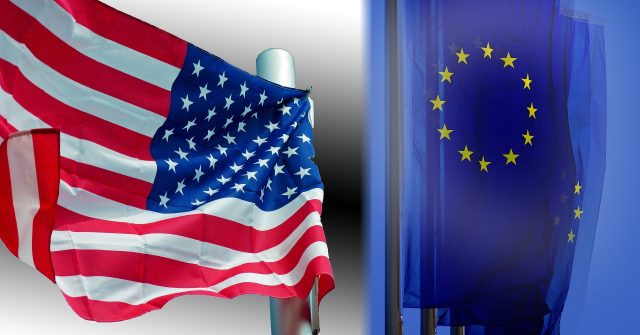 USA- & Europa-Flaggen
