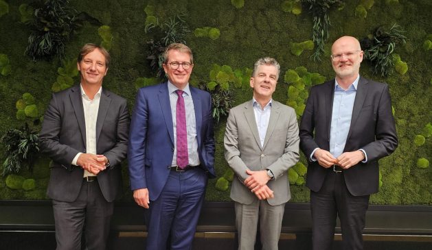 Vorstand des Bausparverbandes: v. l. n. r. Mike Kammann, Bernd Hertweck, Jörg Phlippen, Dietmar König