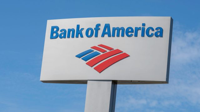 Bank of America Schild in Buffalo, New York
