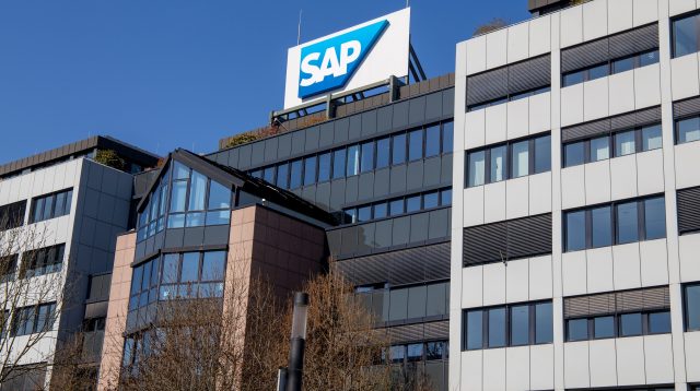 Der Hauptsitz von SAP in Walldorf, Baden-Württemberg, Deutschland