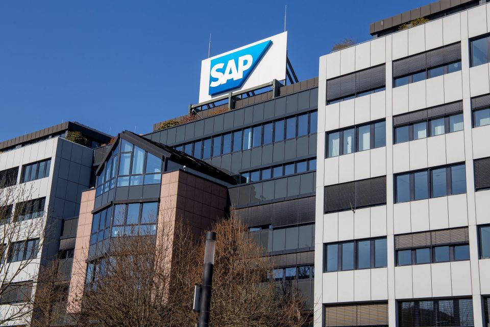 Der Hauptsitz von SAP in Walldorf, Baden-Württemberg, Deutschland