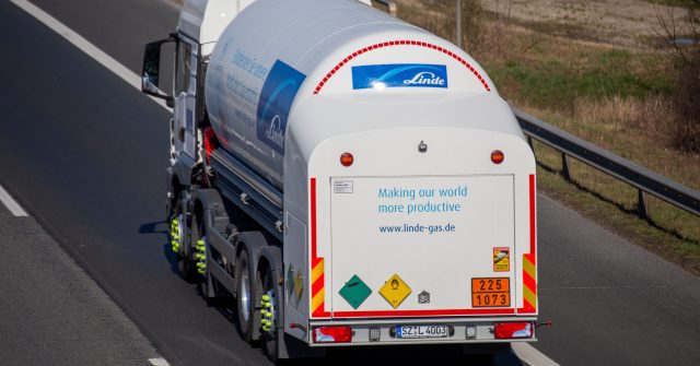 Linde-LKW auf deutscher Autobahn