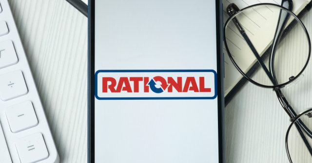 Das Rational AG Logo auf einem Telefondisplay