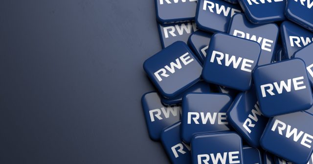 Logos des deutschen Energiekonzerns RWE
