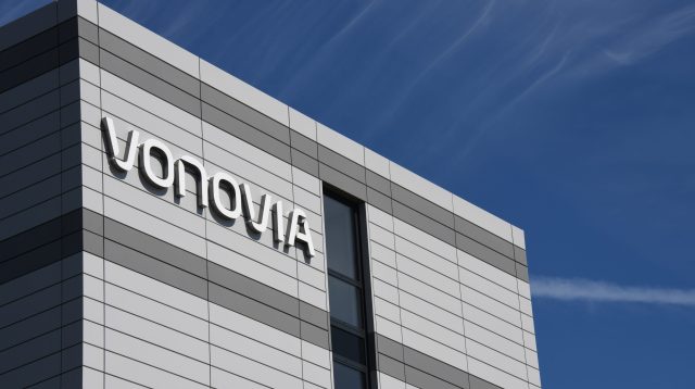 Das Vonovia Logo am Hauptsitz der Vonovia SE in Bochum, Deutschland