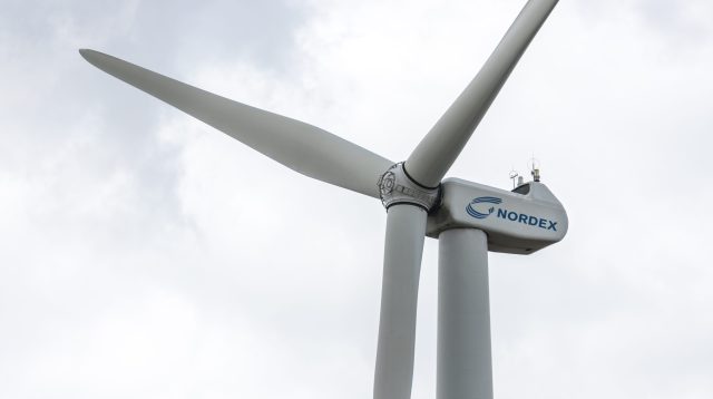Nordex Windkraftanlage bei Korbach, Deutschland