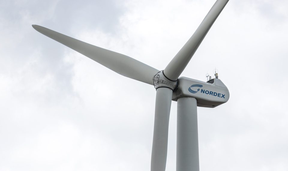 Nordex Windkraftanlage bei Korbach, Deutschland