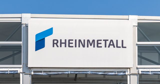 Das Firmenlogo des deutschen Rüstungsunternehmens Rheinmetall