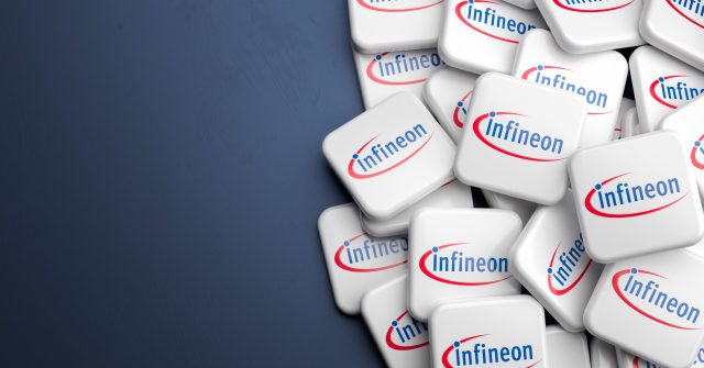 Logos des deutschen Halbleiterherstellers Infineon