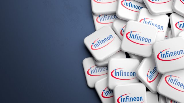 Logos des deutschen Halbleiterherstellers Infineon