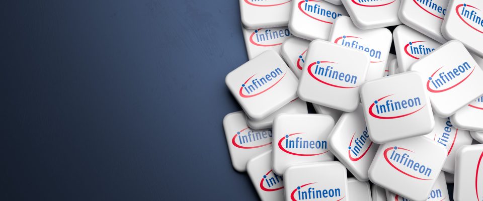 Logos des deutschen Halbleiterherstellers Infineon