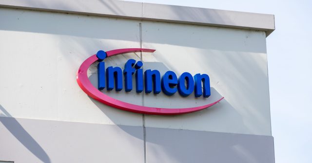 Infineon-Schild am Hauptsitz im Silicon Valley