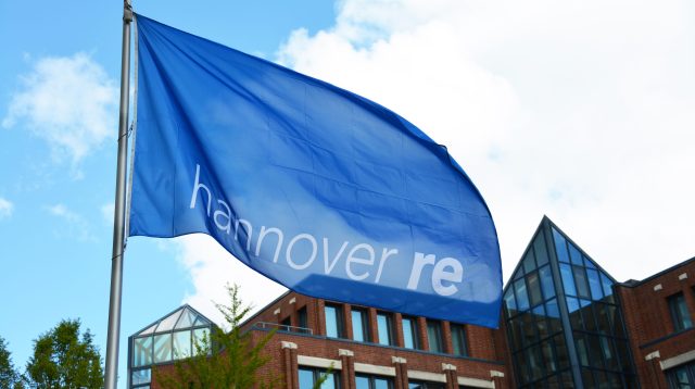 Hanover, Lower Saxony / Germany - May 19, 2019: Headquarters of Hannover RE in Hanover, Germany - Hannover Re is the fourth largest reinsurance company in the world