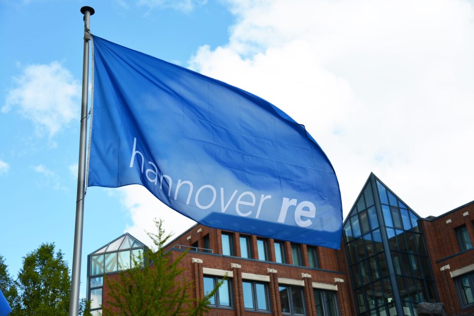 Hanover, Lower Saxony / Germany - May 19, 2019: Headquarters of Hannover RE in Hanover, Germany - Hannover Re is the fourth largest reinsurance company in the world