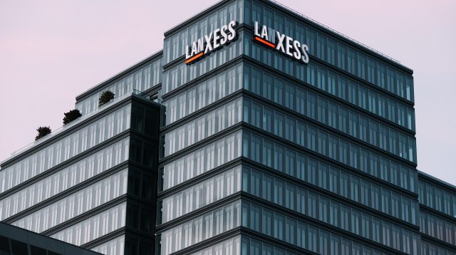Die Lanxess-Zentrale in Köln, Deutschland