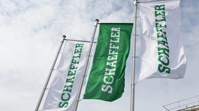 Schaeffler-Flaggen in Ingolstadt