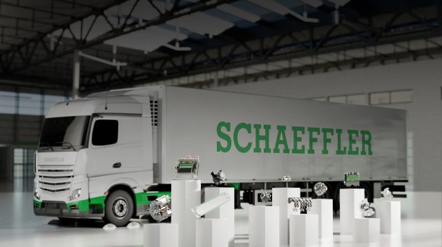 LKW mit Schaeffler-Schriftzug