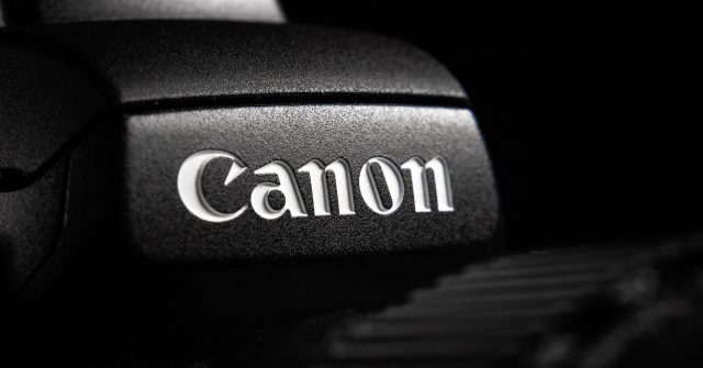 Nahaufnahme  des CANON-Logos