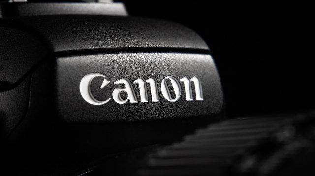 Nahaufnahme  des CANON-Logos