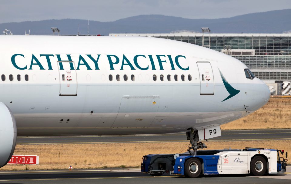 Eine Cathay Pacific Boeing 777-300