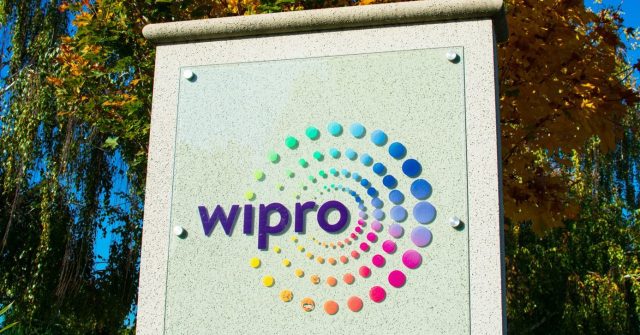 Wipro-Logo beim Büro des indischen Unternehmens im Silicon Valley, USA