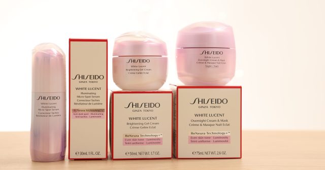 Verschiedene Shiseido Pflegekosmetikprodukte