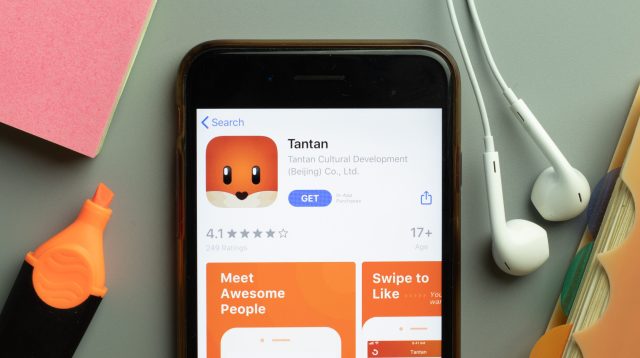 Tantan Mobile App-Symbol, zugehörig zur Hello Group