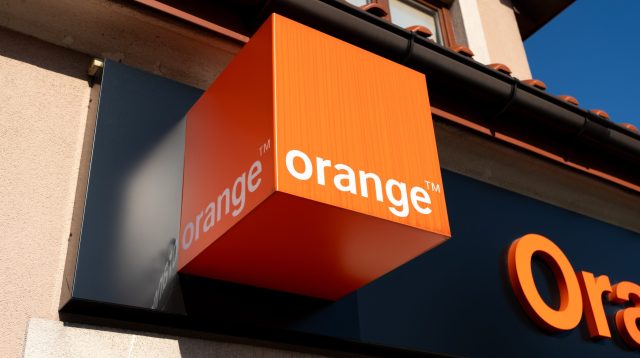 Das Logo des Telekommunikationsunternehmens Orange Polska