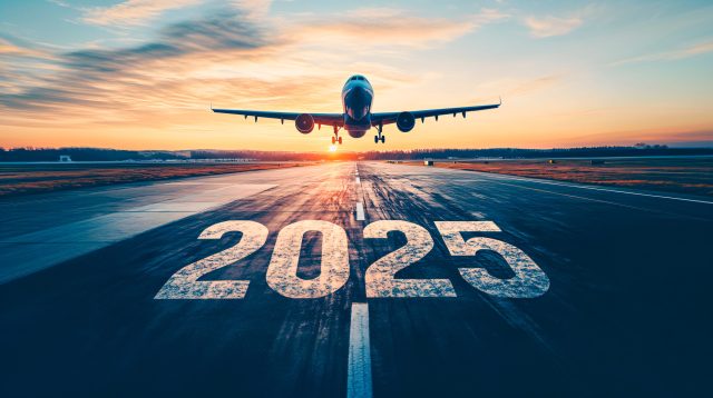 Flugzeug hebt ab / Luftfahrtsektor in 2025