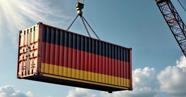 Container mit Deutschlandflagge