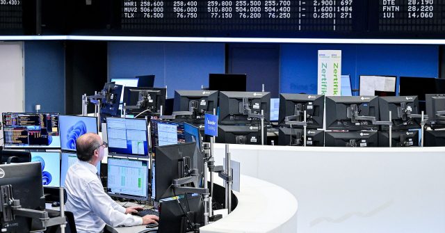 Schranken mit Screens in der Deutschen Börse