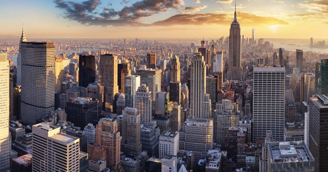 Blick auf die Skyline von New York