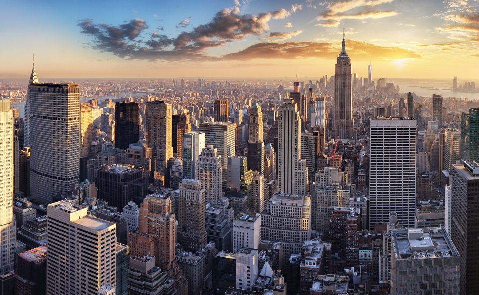 Blick auf die Skyline von New York