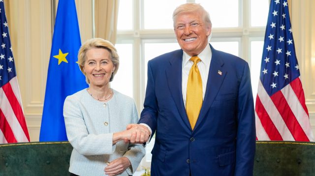 Treffen zwischen Ursula von der Leyen und Donald Trump