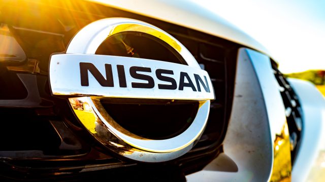 Das Logo des japanischen Automobilherstellers Nissan