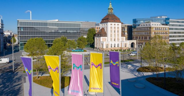 Blick auf das Merck Innovation Center in Darmstadt