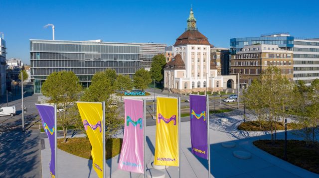 Blick auf das Merck Innovation Center in Darmstadt