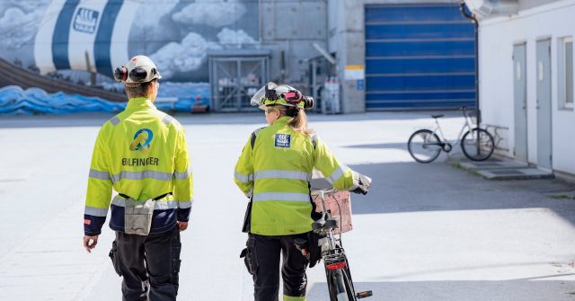 Bilfinger-Mitarbeiter im Herøya Industrial Park in Norwegen