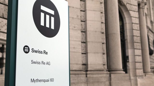 Das Logo der Schweizer Rückversicherungsgesellschaft Swiss RE