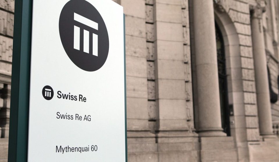 Das Logo der Schweizer Rückversicherungsgesellschaft Swiss RE