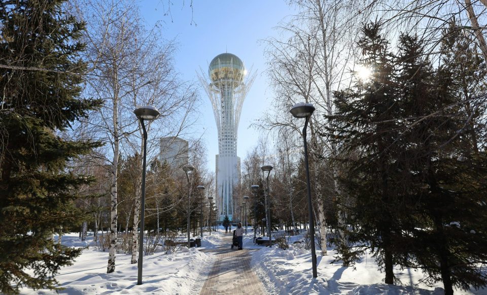 Der Bajterek-Turm in Astana, Kasachstan