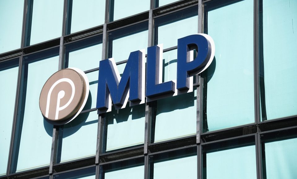 Hamburg, Germany - June 24, 2020: MLP in Hamburg, Germany - MLP is a German corporation providingfinancial services