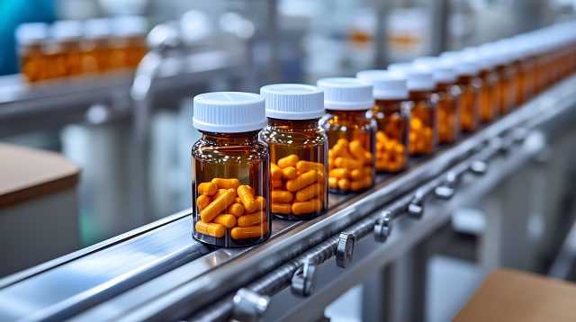 Pillen in braunen Fläschchen