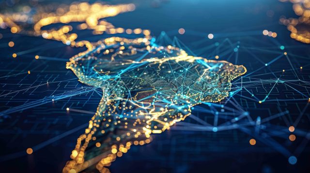 Digitale Karte Südamerikas