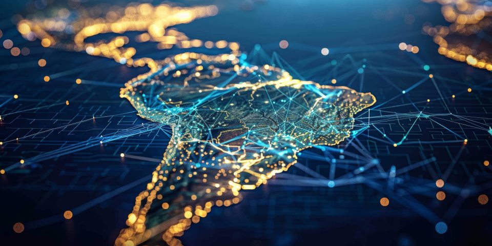 Digitale Karte Südamerikas