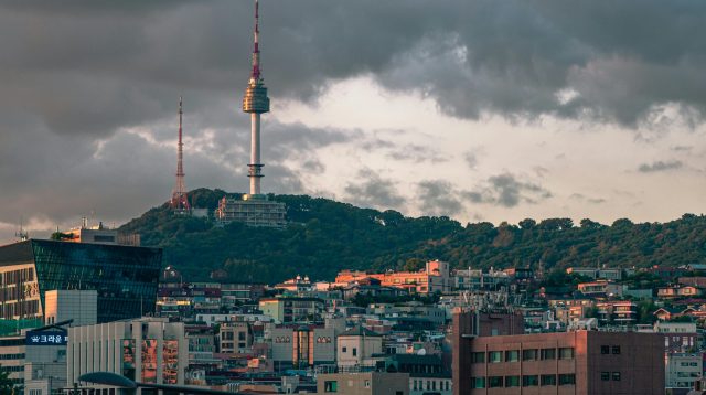 Blick auf Seoul, Südkorea