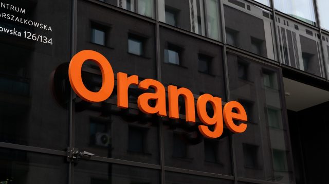 Das Logo des Telekommunikationsunternehmens Orange Polska