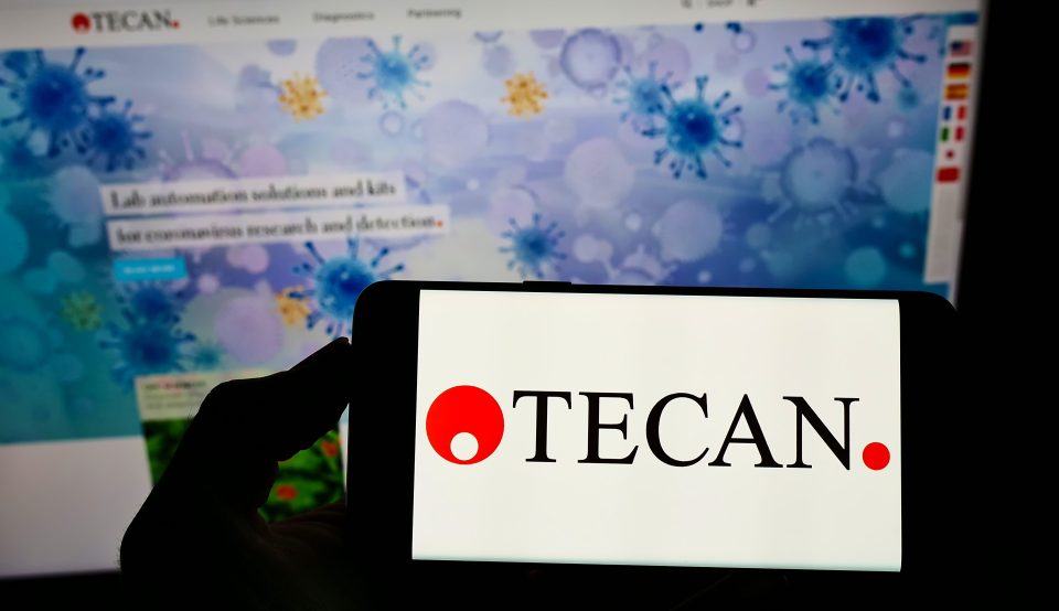 Logo und Website von Tecan