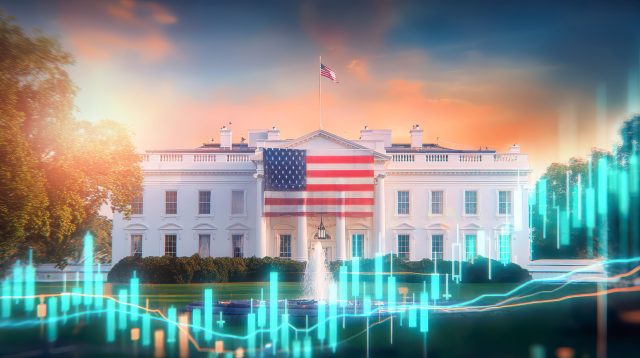 Weißes Haus hinter Graphen